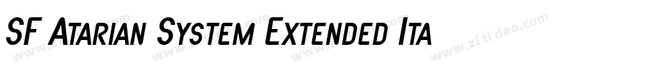 SF Atarian System Extended Italic字体转换